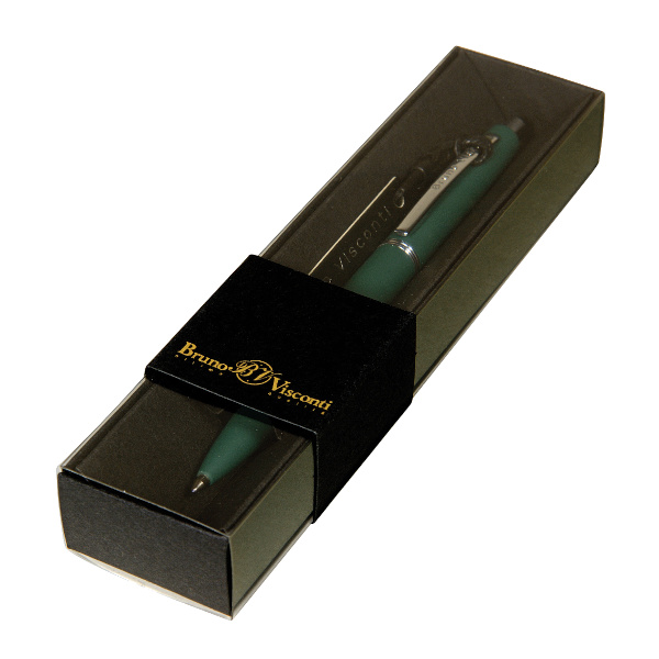 Ручка шар. авт. Bruno Visconti "San remo" синяя, зеленый корпус, черная коробка 1мм 20-0249/135