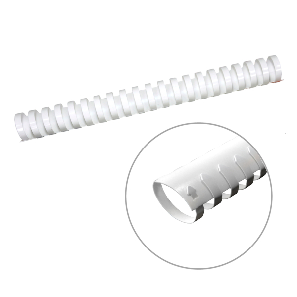 Пружина для переплёта пласт. 35мм (до 330л) белая 1шт