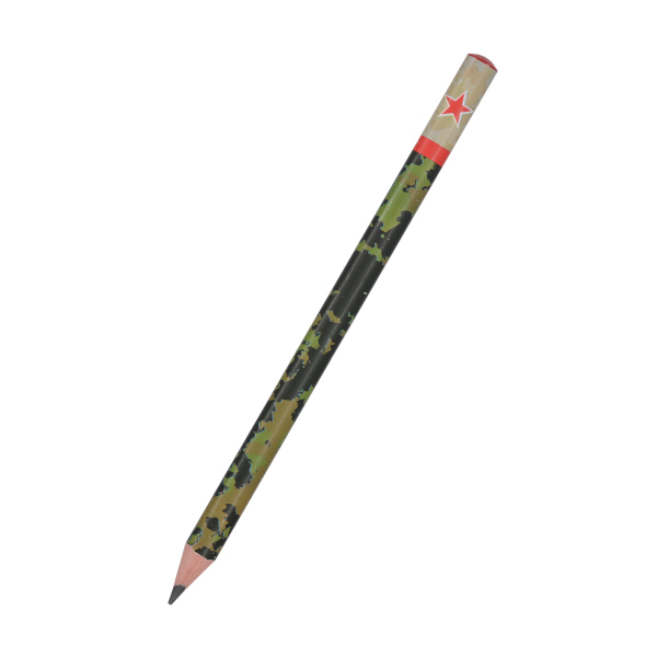 Карандаш ч/гр 4B, дерево, 3-гран., рисунок "HappyGraphix Jumbo. Милитари. Звезда" 21-0062/11