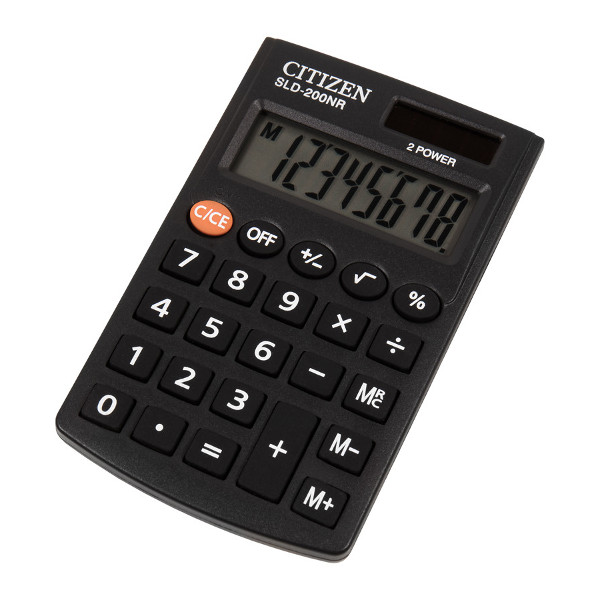 Калькулятор Citizen SLD-200N/NR (черный) карманный 8р
