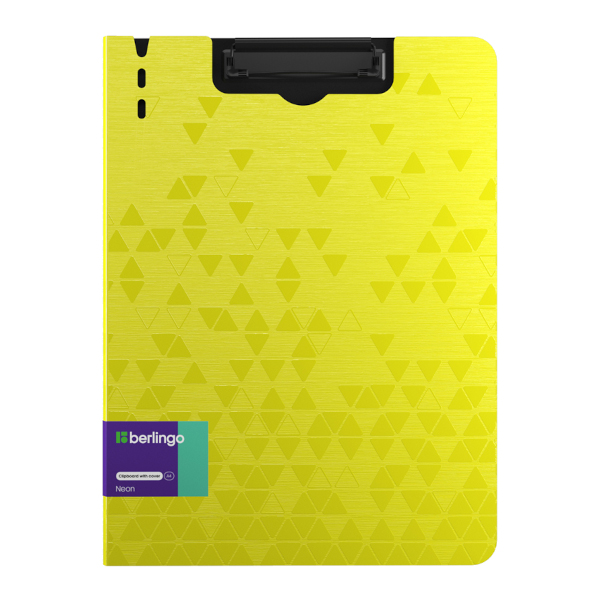 Планшет-папка с зажимом А4 пластик, желтый неон "Neon" PPf_93301 Berlingo
