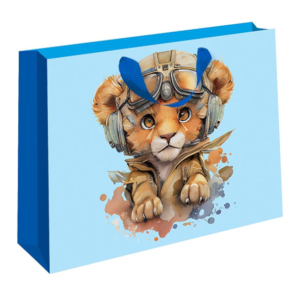 Пакет бумажный 40*50*15см "Боевой львенок" 1326.850 Арт Дизайн