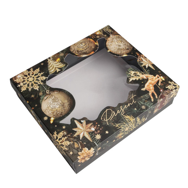Коробка складная с окном 23,5*20,5*5,5см "Gold" 6881885 Дарите Счастье