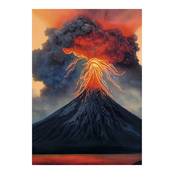 Записная книга А4 200л "Вулкан" клетка, сшивка, тв.обл., 7БЦ, рисунок КЗФ42004150 Listoff