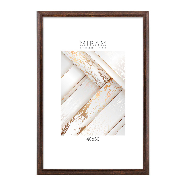 Фоторамка 40*60 пластик, багет 27мм, венге, вставка пластик 647246-17 МИРАМ