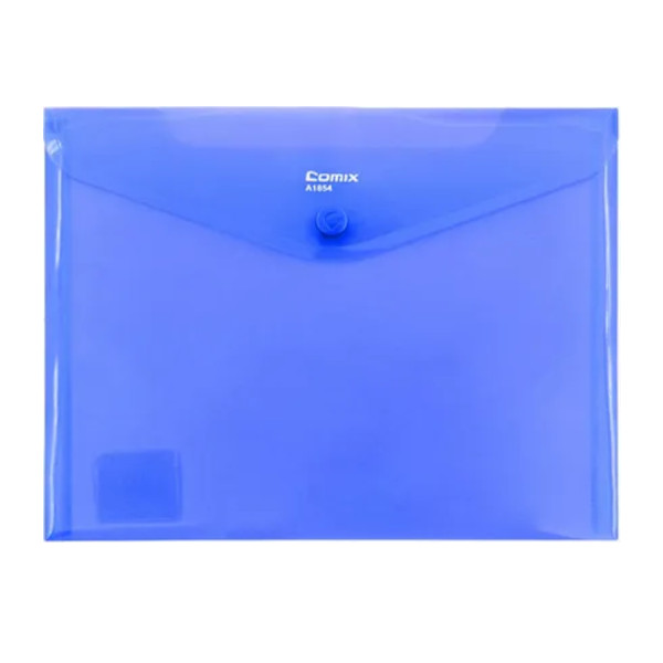 Папка-конверт на кнопке А5, 1отд., 180мкм, синий "Blaze" А1854 Comix