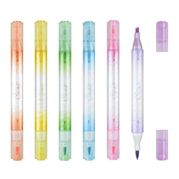 Набор текстовыделителей 6цв Workmate "H-4" роз.желт.зел.гол.оранж.фиол/скош/1-4мм 15-0949