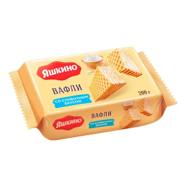 Вафли "Яшкино. Сливочные" 200гр ЯВ165 КДВ