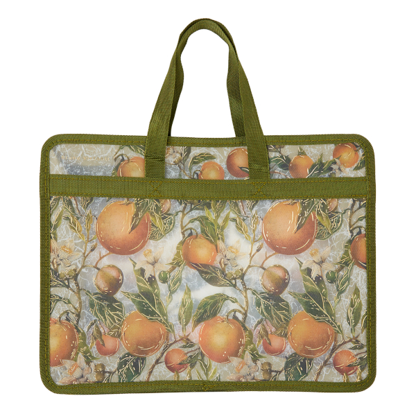 Папка с ручками А4 1отд., пластик, молния "Апельсины" 14-034/16 Bruno Visconti