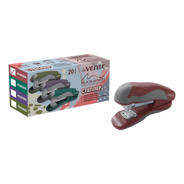 Степлер №24/-26/8, 40л, пластик, серый 5618GR/GREEN KW-trio