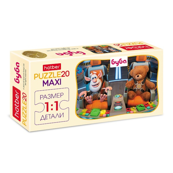 Пазлы 20 элем. дет. MAXI "Буба" А5 165*230мм 20ПЗ5_30442 Hatber