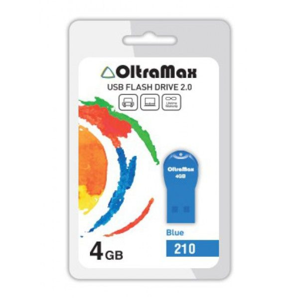 Память Flash Drive 4Gb USB 2.0. OltraMax 210 синий