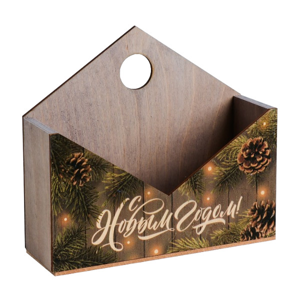 Конверт Ящик «Ёлки» 20.5*18*6см 4529741