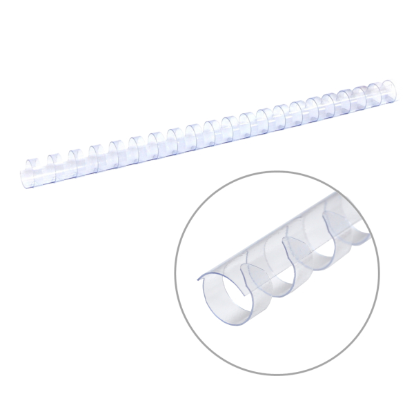 Пружина для переплёта пласт. 16мм (до 145л) прозрачная 1шт