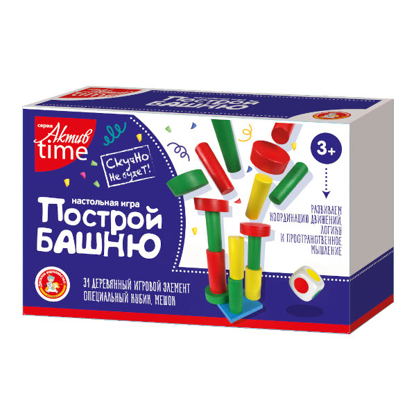 Настольная игра "Актив time. Построй Башню" 04329 Десятое королевство