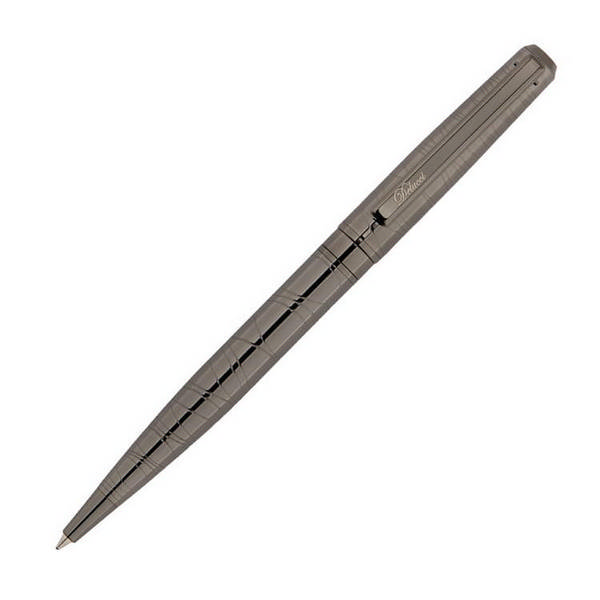 Ручка шариковая Delucci "Mistico" синяя, корпус оружейный металл, в подар. уп. 1мм CPs_11422
