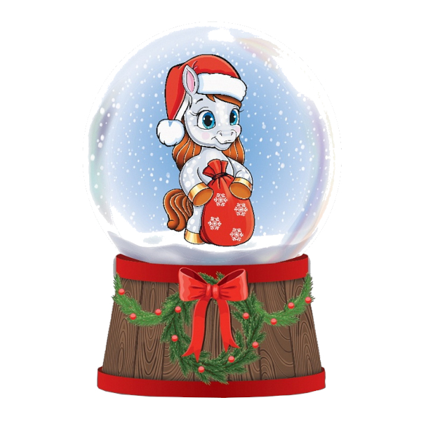 Шар стеклянный "Лошадка с мешочком" d-4,5см НУ-2525 Миленд