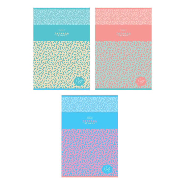 Тетрадь 48л А4 клетка "Risotto" картон, ассорти 48Т4тВ1 Hatber