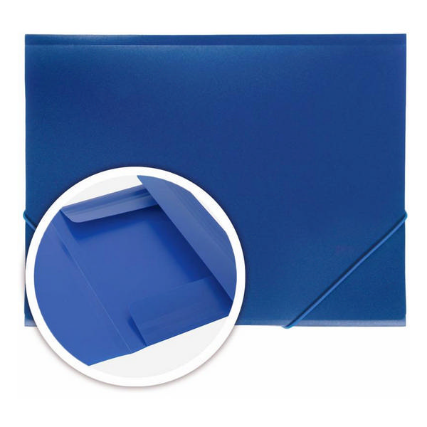 Папка на резинках А4, 1отд., 350мкм, синяя D00332-BL Dolce Costo