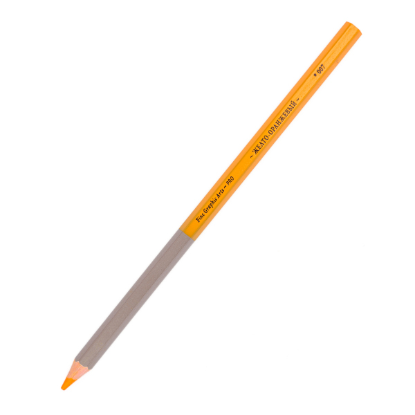 Карандаш дерево, 6-гран., желто-оранжевый 007 "GrafArt PRO" 194007 Малевичъ (1шт)