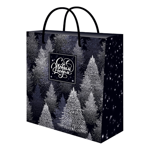 Пакет бумажный 32,7*26,4*13,6см "Снежные ёлки" ППК-2343 Dream cards