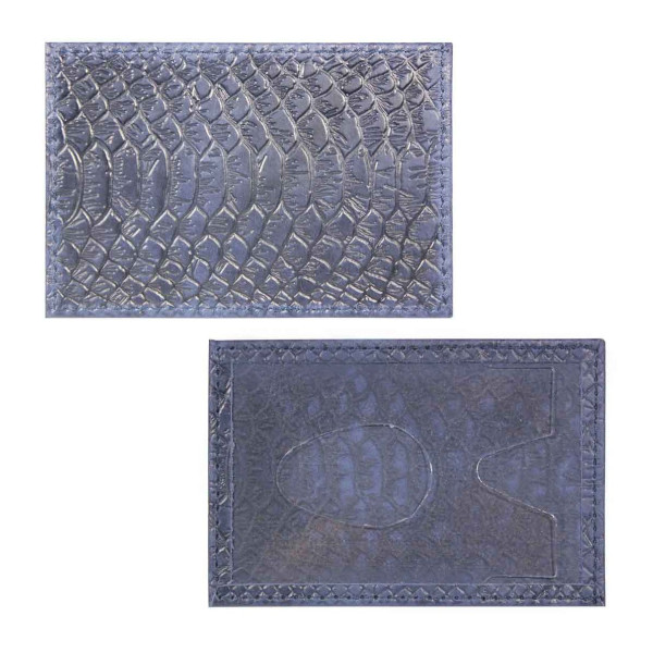 Обложка для проездного билета "Питон" нат. кожа, синий 3,2-059-203-0 Imige