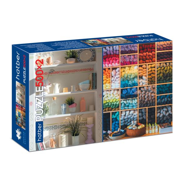 Пазлы 500+500 элем. "2в1. Любимые хобби" А2 460*340мм Д1000ПЗ2_22345 Hatber