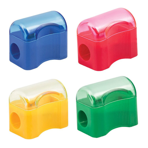 Точилка Феникс+ "Суперкот" 1 отв., пластиковая, ассорти 73144