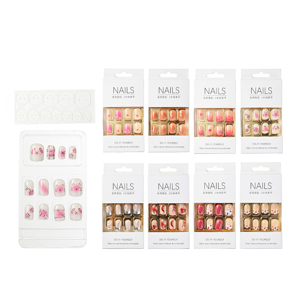 Наклейки "Ногти накладные. Нежность" 12шт, ассорти M-20611 MAZARI ТМ