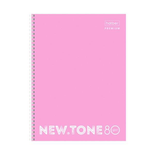 Тетрадь 80л А4 линейка/гребень "NEWtone Pastel Пион" картон, розовый 80Т4лA2гр_05018 Hatber