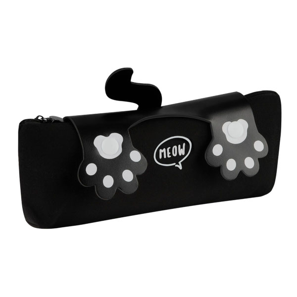 Пенал MESHU "Paws" 1отд., 20*8*3,5см, на молнии, черный MS_65264