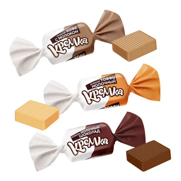 Конфеты жевательные "Кремка" ассорти, 1кг РВК476 КДВ