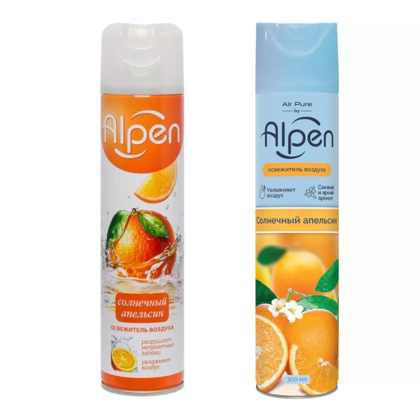 Освежитель воздуха 300мл Alpen "Солнечный апельсин" аэрозоль ALL11