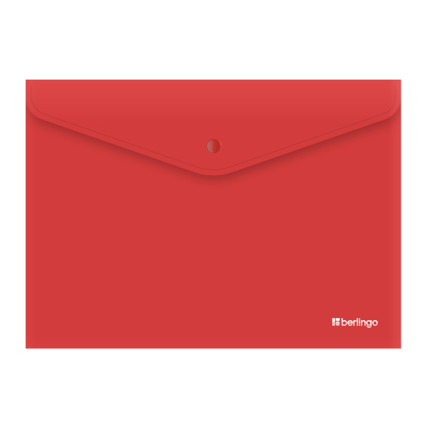 Папка-конверт на кнопке А4, 1отд., 200мкм, красный "City Style" EFb_04403 Berlingo