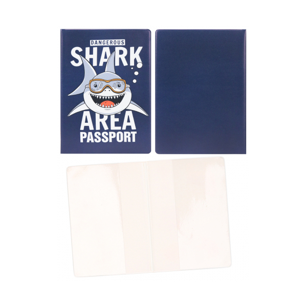 Обложка д/паспорта "Акула-улыбака" ПВХ, с рисунком ОП-4487 Миленд