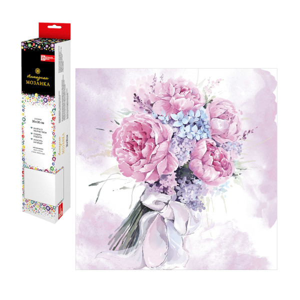 Алмазная мозаика Феникс+ "БУКЕТ НЕВЕСТЫ" 30*30см 62374