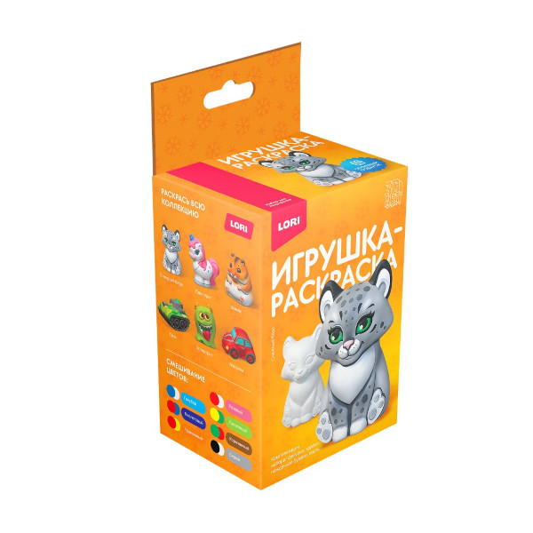 Набор для творчества Lori Игрушка-раскраска "Снежный барс" Ир-035