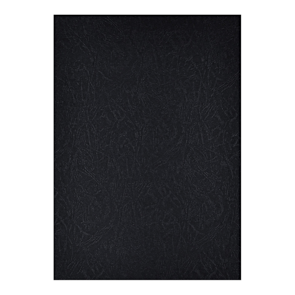 Обложка для переплёта А4 картон "кожа" черный, 230г/м2 (1шт)