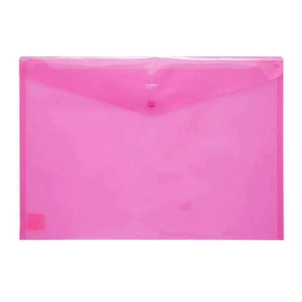 Папка-конверт на кнопке А3, 1отд., 180мкм, розовый "Blaze" А1852 Comix