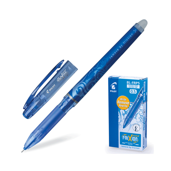 Ручка гелевая Pilot "Frixion Point" стираемые чернила, синяя, 0,5мм BL-FRP5 (L)