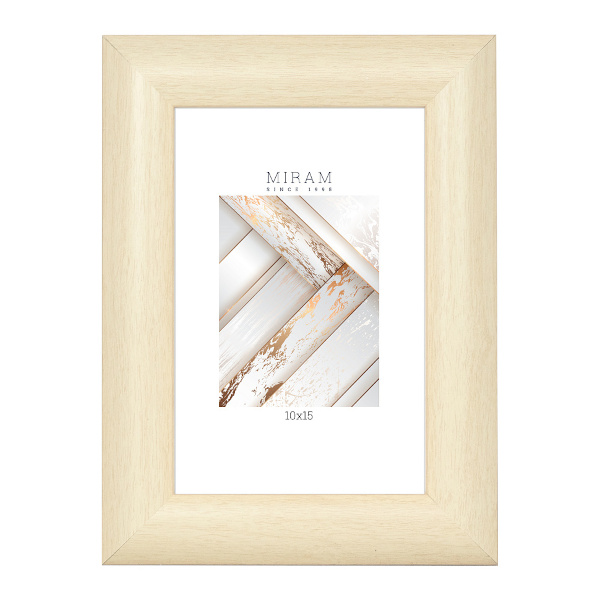 Фоторамка 10*15 пластик, багет 27мм, бежевый, вставка пластик, ножка 647244-4 МИРАМ