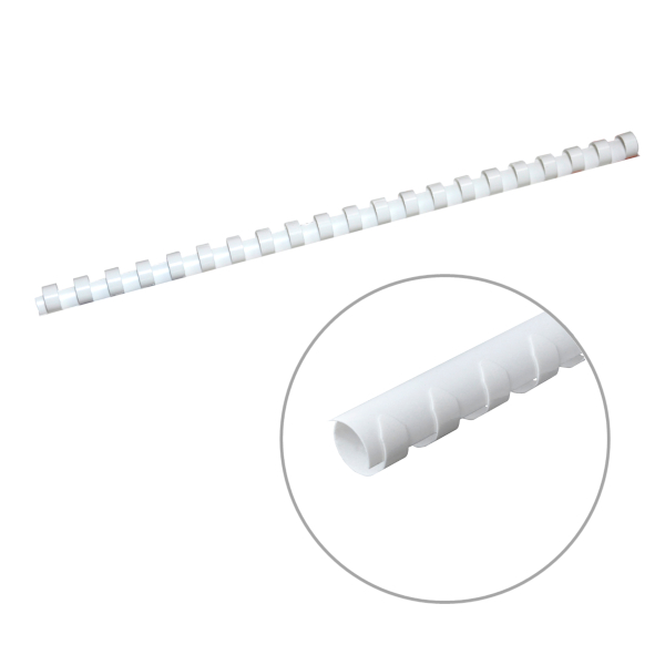 Пружина для переплёта пласт. 12мм (до 100л) белая 1шт