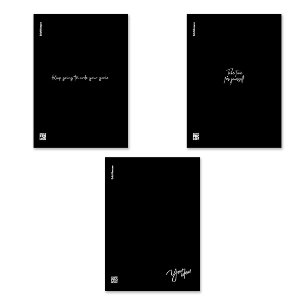 Тетрадь 48л А4 клетка "CoverProBook Слова" пластик, ассорти, черный 61959 Erich Krause