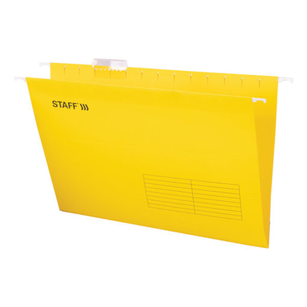 Папка подвесная регистратура А4, 80л, картон, желтая "Foolscap" 270935 Staff (1 шт)
