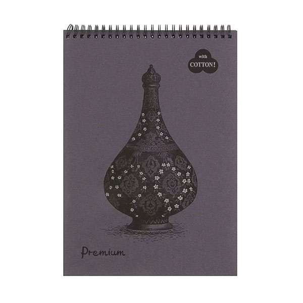 Скетчбук для пастели А4 30л, серый, 160г/м2, гребень "Premium. Pearl grey (серый жемчуг)" БPr4/РG