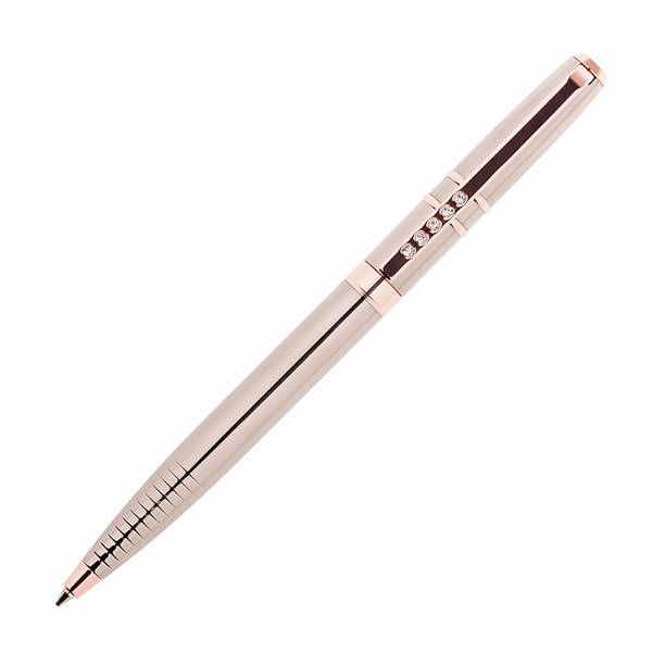 Ручка шариковая Delucci "Sole" синяя, темно-серый/золото корпус в подар. уп. 0,7мм CPs_11227