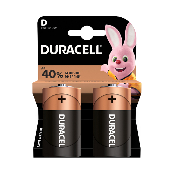 Батарейка Duraсell D/LR20/MN1300 BL2 (1уп*2шт)