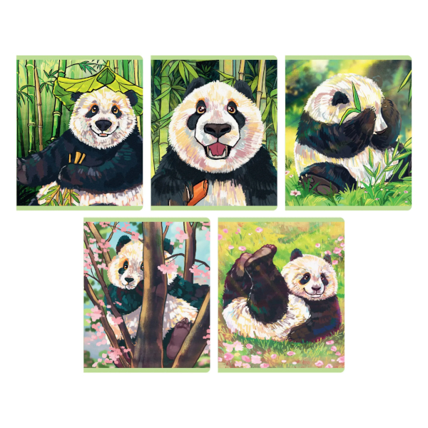 Тетрадь 48л А5 клетка "Панда Катюша" картон, ассорти ТКК489300 Listoff