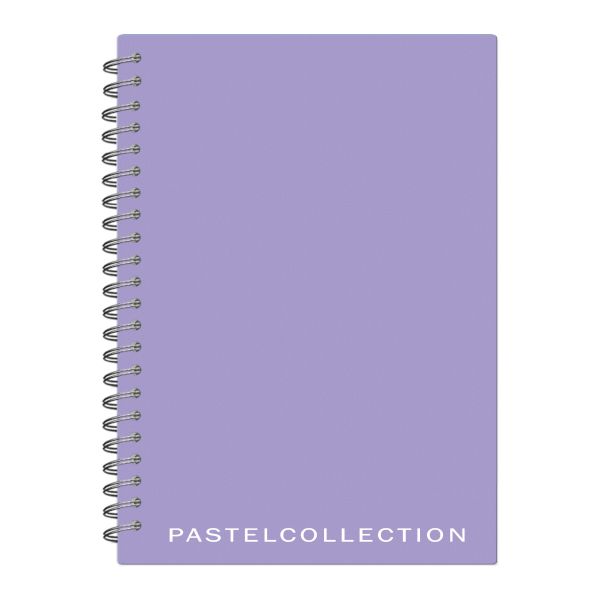 Тетрадь 80л А5 клетка/гребень "Pastel Collection Purple/Pink" пластик, фиолетовый 3415 Полином