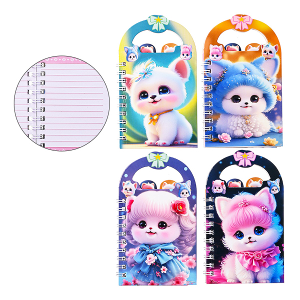Блокнот А6- 50л "Кошечки" линейка, гребень, мягк.обл., картон, ассорти M-3327 MAZARI